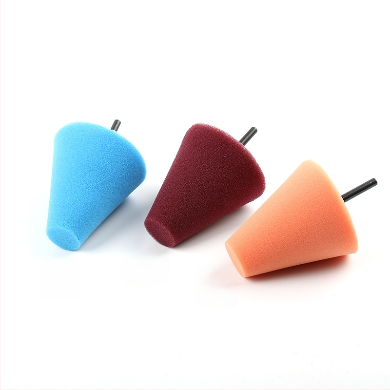 Automobilio ratlankių poliravimo kempininis rutulinis plieninis žiedas, galinio vaizdo veidrodėlio durelių dubuo, priekinio ir galinio bamperio detalių tarpų poliravimo diskas, kūgis