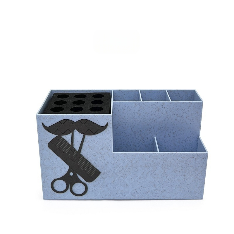 Инструменти за коса и нокти, пластмасова кутия за съхранение, фризьорски салон, бръснарница, стилист, креативни настолни ножици, гнездо