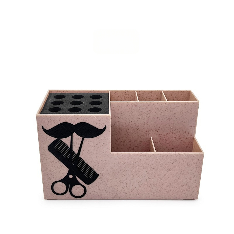 Инструменти за коса и нокти, пластмасова кутия за съхранение, фризьорски салон, бръснарница, стилист, креативни настолни ножици, гнездо