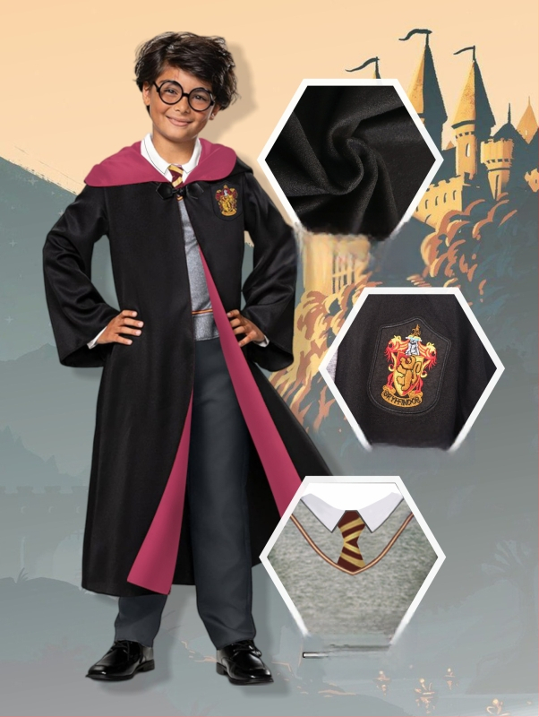 Детски костюми за Хелоуин, Хари Потър, магическа роба, костюм, магьосник, японска версия, наметало, костюм за представление