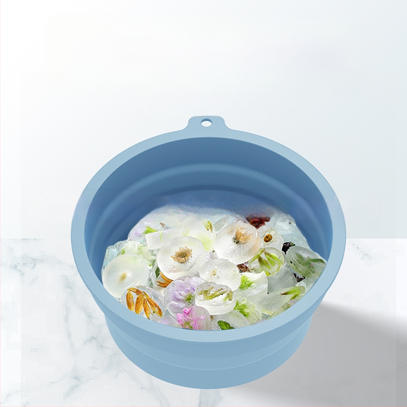 Nešiojamas sulankstomas silikoninis ledo kompreso baseinas Ledo kubelio formos ledo terapijos veido prausiklis Grožio baseinas Lauko ledo kompreso grožio indo praustuvas