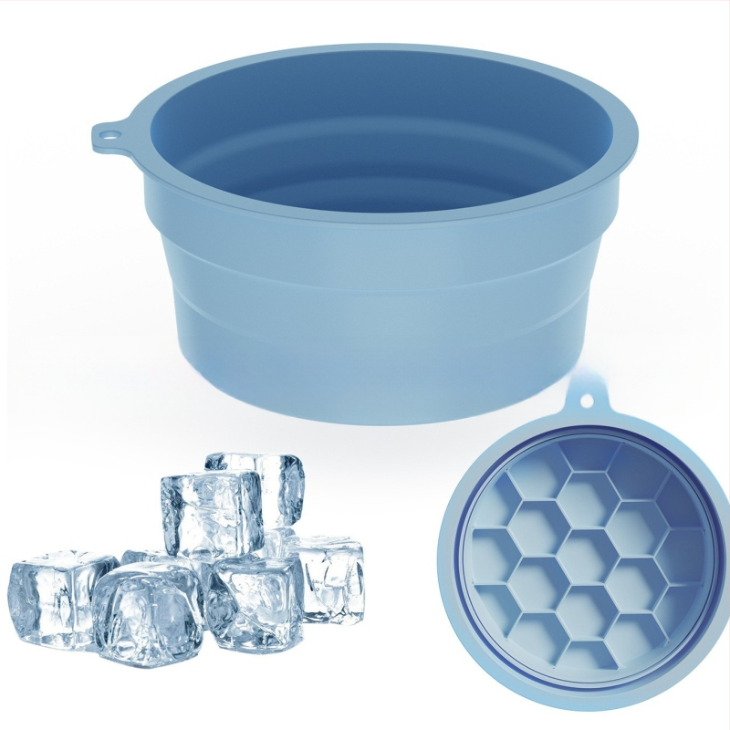 Nešiojamas sulankstomas silikoninis ledo kompreso baseinas Ledo kubelio formos ledo terapijos veido prausiklis Grožio baseinas Lauko ledo kompreso grožio indo praustuvas