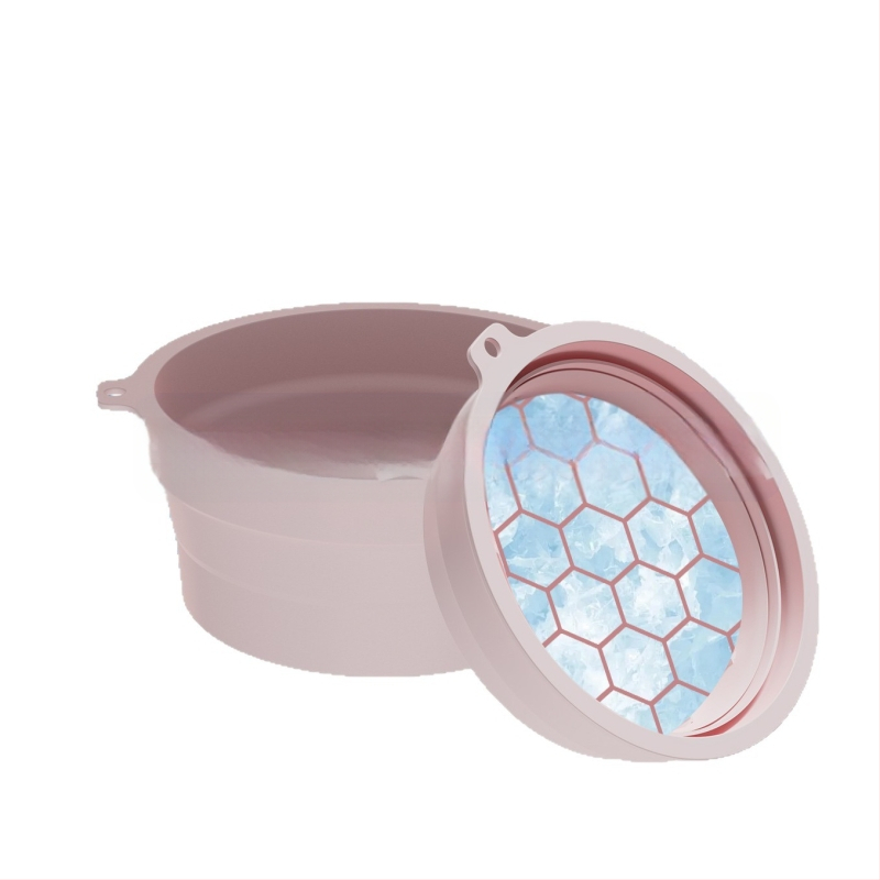 Nešiojamas sulankstomas silikoninis ledo kompreso baseinas Ledo kubelio formos ledo terapijos veido prausiklis Grožio baseinas Lauko ledo kompreso grožio indo praustuvas