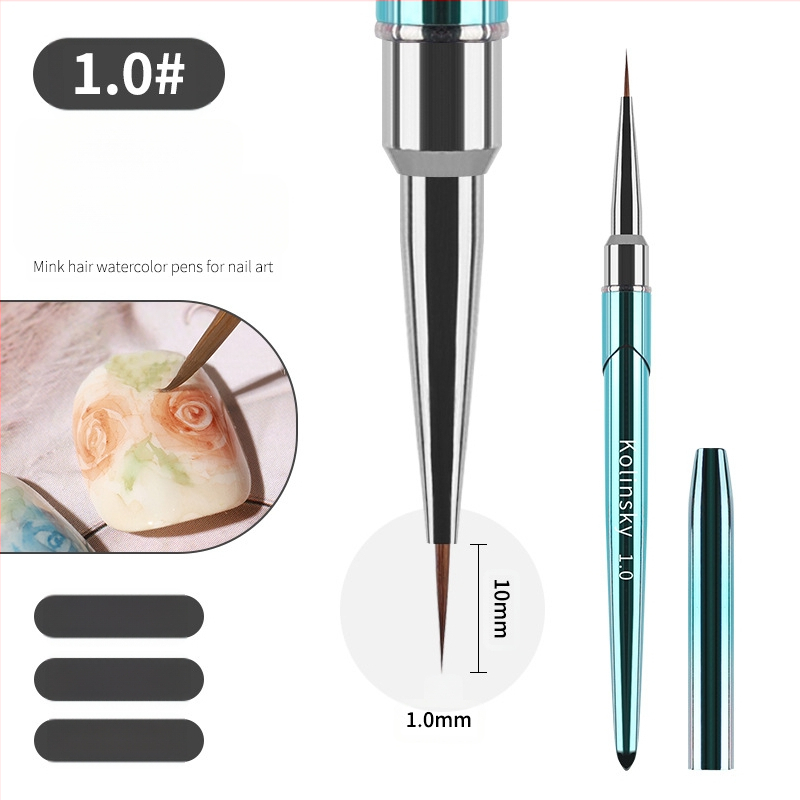 Naujas gradientinis audinės plaukų nagų pieštukas kabliuku, tepamas dažytas metalas akvarelinis pieštukas nagų parduotuvė akvarelės specialus įrankis
