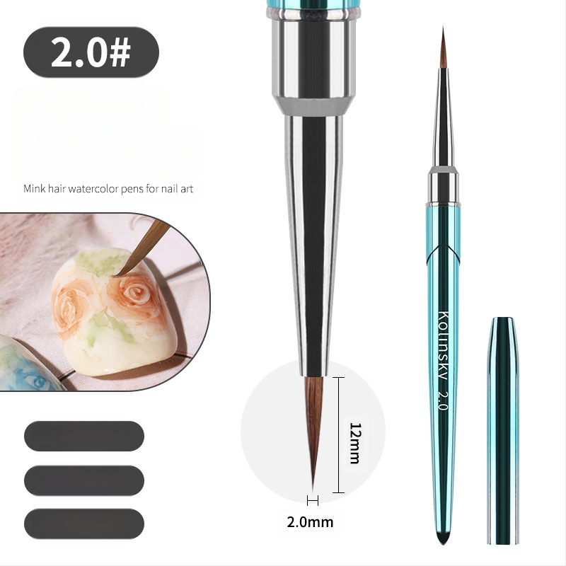 Naujas gradientinis audinės plaukų nagų pieštukas kabliuku, tepamas dažytas metalas akvarelinis pieštukas nagų parduotuvė akvarelės specialus įrankis