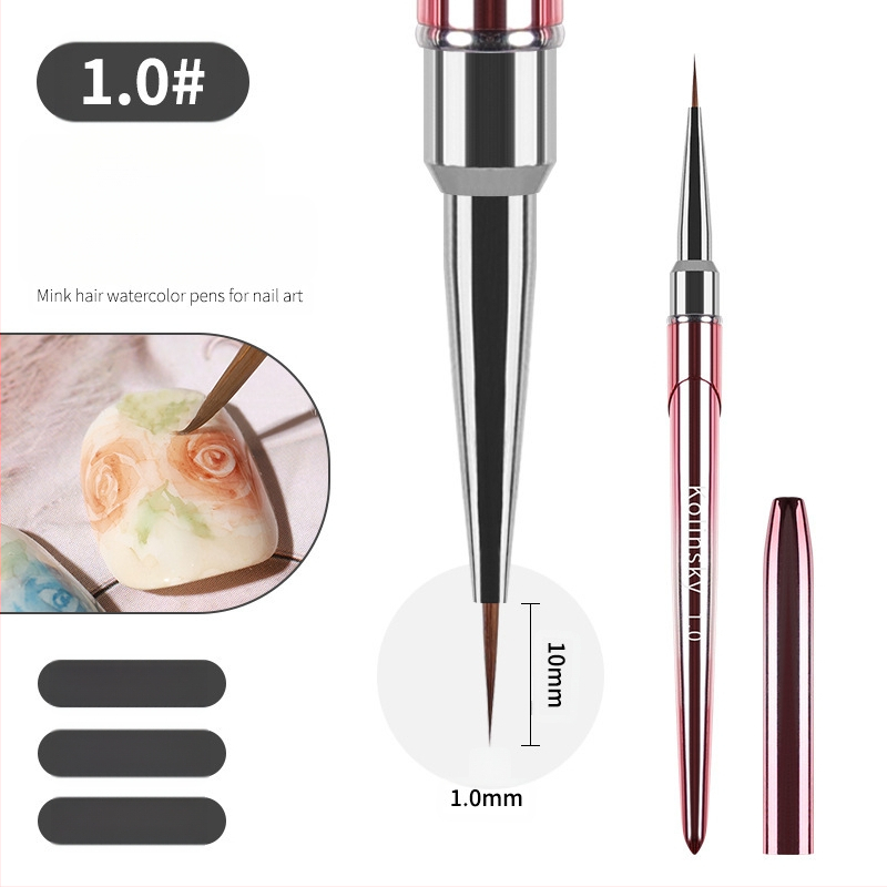 Naujas gradientinis audinės plaukų nagų pieštukas kabliuku, tepamas dažytas metalas akvarelinis pieštukas nagų parduotuvė akvarelės specialus įrankis
