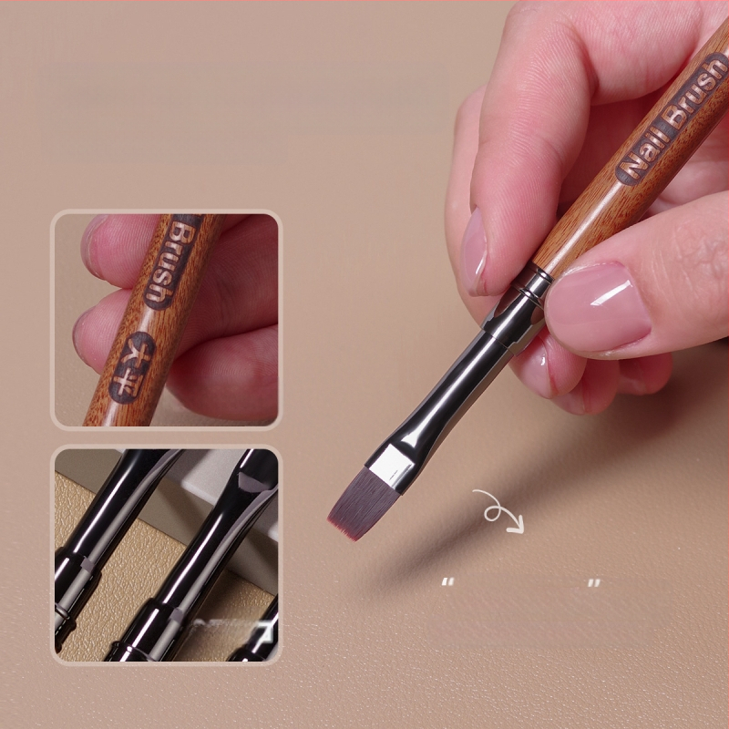 Manikiūro rašiklis, didelis, didelis kvadratinis, fototerapijos rašiklis, didelė plokščia galvutė su dangteliu, santalmedžio strypas, didelis, platus, apvalus, konstrukcijos rašiklis, manikiūro įrankiai