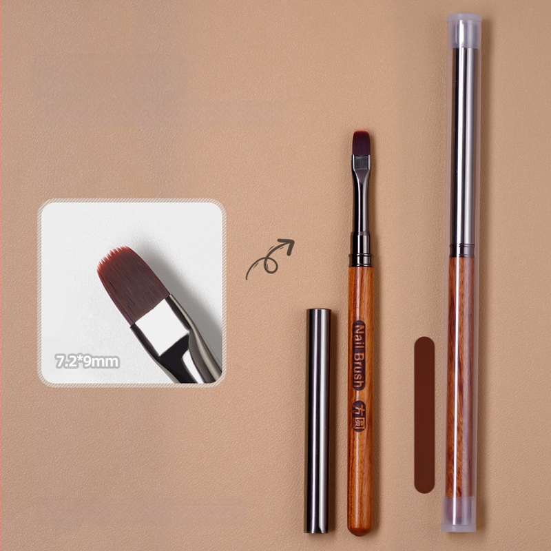 Manikiūro rašiklis, didelis, didelis kvadratinis, fototerapijos rašiklis, didelė plokščia galvutė su dangteliu, santalmedžio strypas, didelis, platus, apvalus, konstrukcijos rašiklis, manikiūro įrankiai