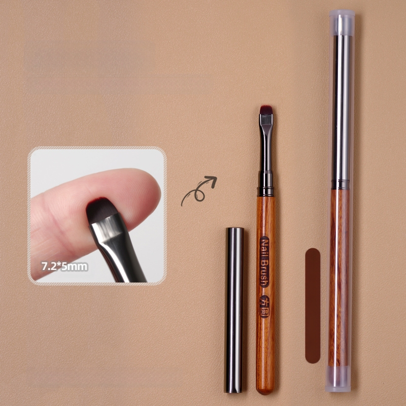 Manikiūro rašiklis, didelis, didelis kvadratinis, fototerapijos rašiklis, didelė plokščia galvutė su dangteliu, santalmedžio strypas, didelis, platus, apvalus, konstrukcijos rašiklis, manikiūro įrankiai