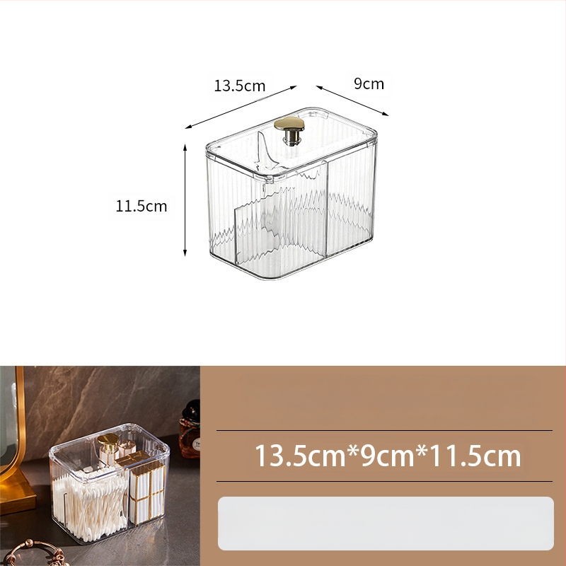 Kosmetikos laikymo dėžutė, vatos tamponėlis, kosmetinė vata, makiažo kiaušinis, kosmetinis šepetėlis, stalviršio laikymo vieta su dangčio skyriumi, permatoma apdailos dėžutė