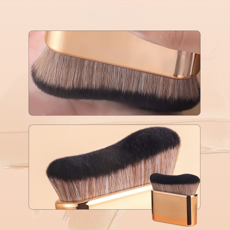 Banguotas makiažo pagrindo šepetėlis be pėdsakų, be valgymo, pudros pagrindo makiažo šepetėlis, lengvas, tepamas, drėkinamasis kremas, kūno šepetėlis, raudonas internetu