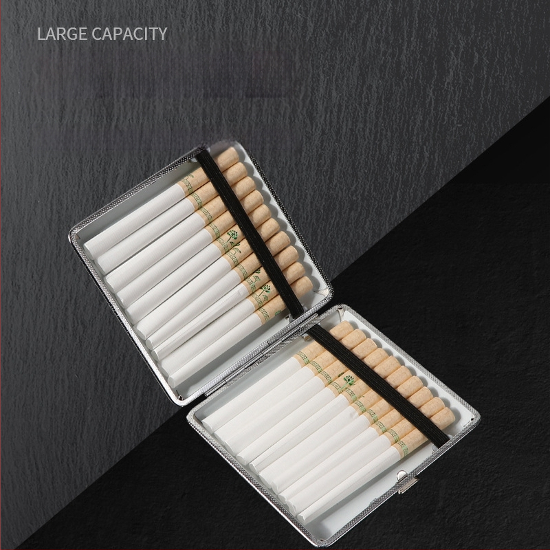 Ādas cigarešu maciņš 20 iepakojumā vīriešu cigarešu uzglabāšanas kaste atsevišķs vēja necaurlaidīgs cigarešu maciņš
