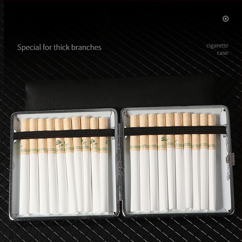 Ādas cigarešu maciņš 20 iepakojumā vīriešu cigarešu uzglabāšanas kaste atsevišķs vēja necaurlaidīgs cigarešu maciņš