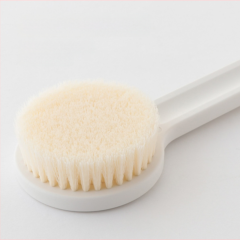 Четка за вана с мека четка за гръб, артефактна четка за вана с дълга дръжка, японска кална четка за вана за тяло, суха четка за възрастни, добра, противоплъзгаща се