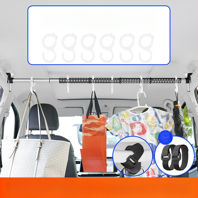 Automobilinė drabužių pakaba Daugiafunkcinė teleskopinė galinė rankena Didelės talpos drabužių džiovyklė Automobiliniai drabužiai Metabo