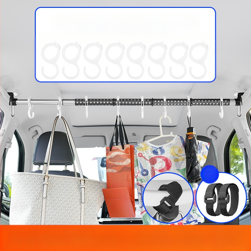 Automobilinė drabužių pakaba Daugiafunkcinė teleskopinė galinė rankena Didelės talpos drabužių džiovyklė Automobiliniai drabužiai Metabo