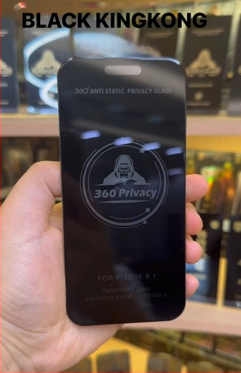 360° Anti-Peep закалено фолио Black Diamond, подходящо за Apple 17 мобилен телефон 16 Promax прахоустойчиво фолио против пръстови отпечатъци, взривоустойчиво фолио