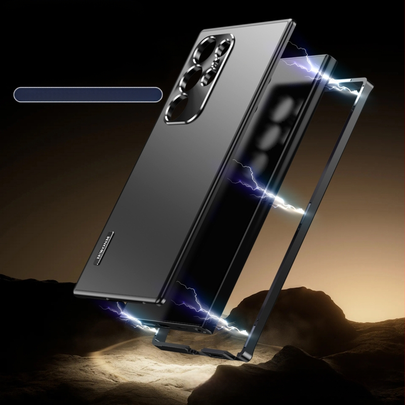 Piiriülene metallist magnetiline atraktsioonimehhanism Samsung S24ultra mobiiltelefoni ümbrisele, uus S24, S23ultra kukkumisvastane kaitseümbris