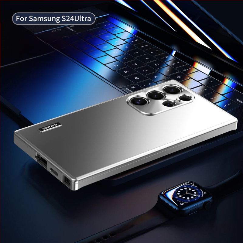 Piiriülene metallist magnetiline atraktsioonimehhanism Samsung S24ultra mobiiltelefoni ümbrisele, uus S24, S23ultra kukkumisvastane kaitseümbris