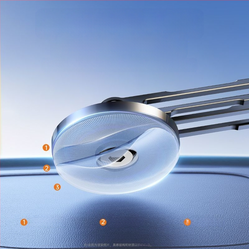 F6T magnetinis siurbimo laikiklis automobiliui, mobiliojo telefono navigacijos prietaisų skydelis, 360° besisukantis metalinis centrinės konsolės belaidis automobilio įkrovimo stovas