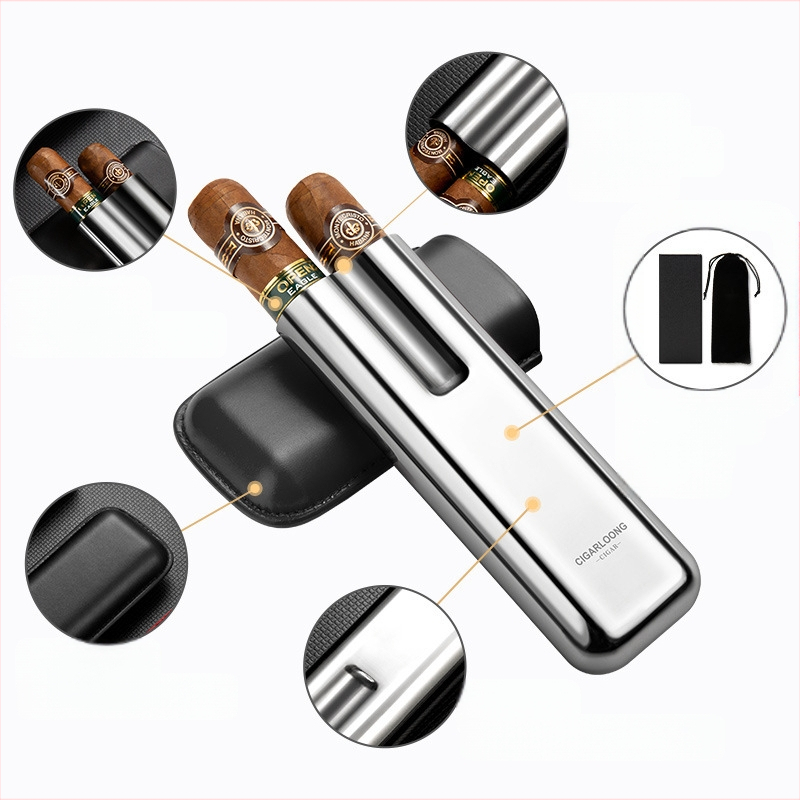 CIGARLOONG/Solanumi sigarikomplekt Kuuba sigarikomplekt Kaasaskantav niisutav 2 sigari tk CLH-21CAE1