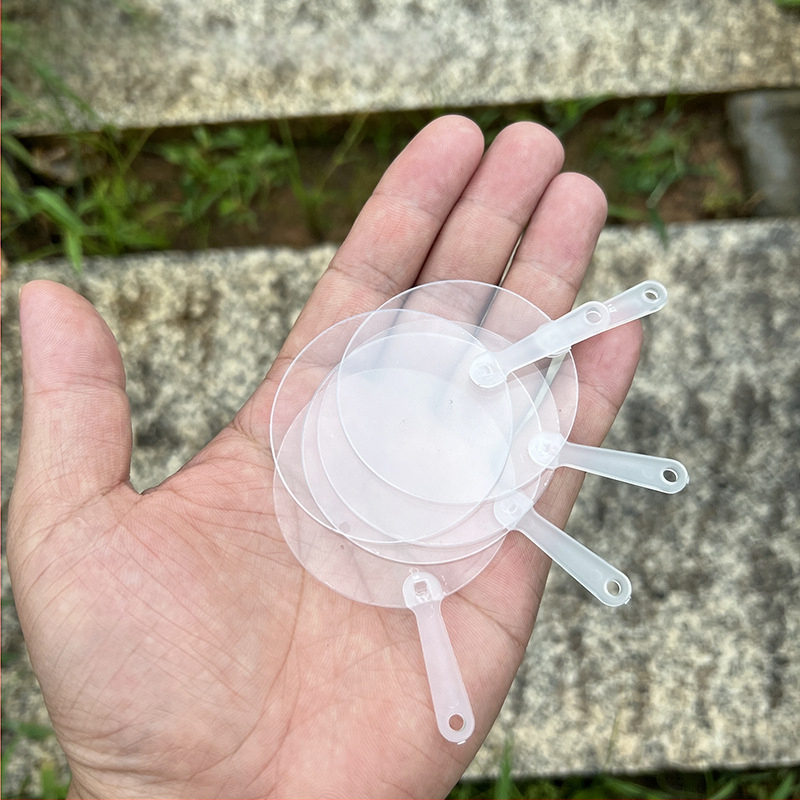 Стикер за картичка Goo, мини прозрачен вентилатор, празен, мини бебе, ръчно изработен, за детска градина, малък вентилатор на едро