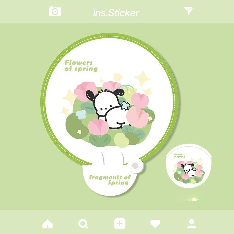 Musta värvi kokkupandav armas Kuromi multifilmiventilaator, mida saab suvel kaasas kanda. Väike ventilaator õpilastele.