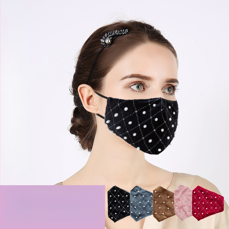 kaukė „Star Shiny Cloth“ kaukė moterims, suaugusiųjų mada, personalizuota, dulkėms atspari, apsauganti nuo saulės, perlų kaukė, madinga gamyklos vieta