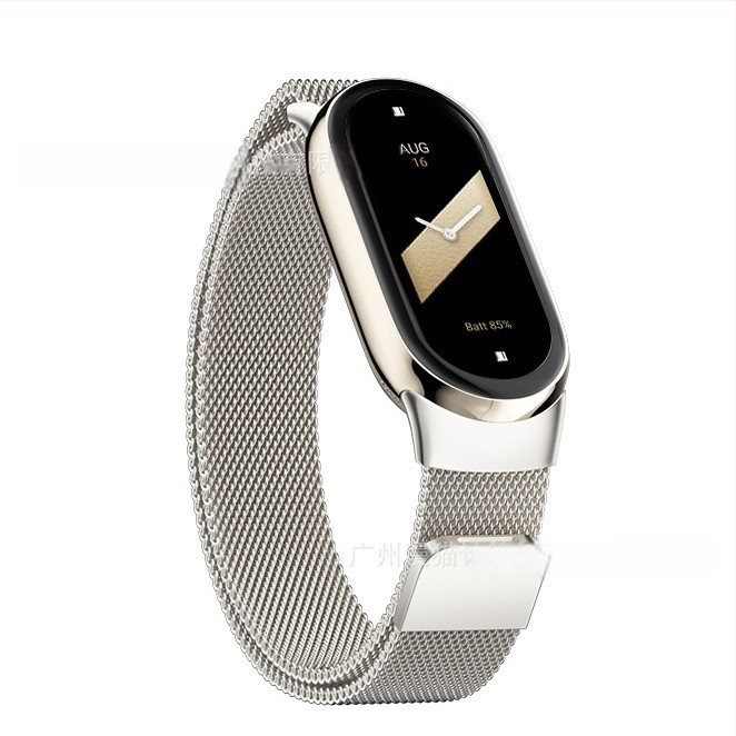Подходящ за Xiaomi Mi Band 10/9 Xiaomi Mi Band 8 Каишка за часовник Xiaomi Mi Band 567 Метална каишка за гривна Milan Magnetic Attraction