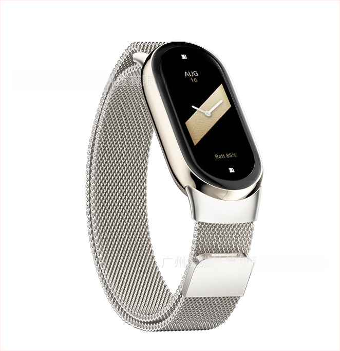 Подходящ за Xiaomi Mi Band 10/9 Xiaomi Mi Band 8 Каишка за часовник Xiaomi Mi Band 567 Метална каишка за гривна Milan Magnetic Attraction