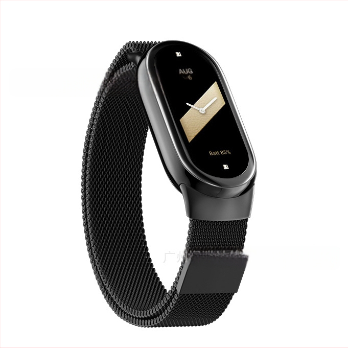 Sobib Xiaomi Mi Band 10/9 Xiaomi Mi Band 8 kellarihmadele Xiaomi Mi Band 567 metallist käepael Milan magnetilise atraktsiooniga