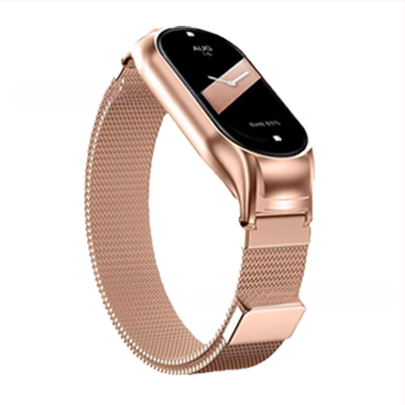 Подходящ за Xiaomi Mi Band 10/9 Xiaomi Mi Band 8 Каишка за часовник Xiaomi Mi Band 567 Метална каишка за гривна Milan Magnetic Attraction