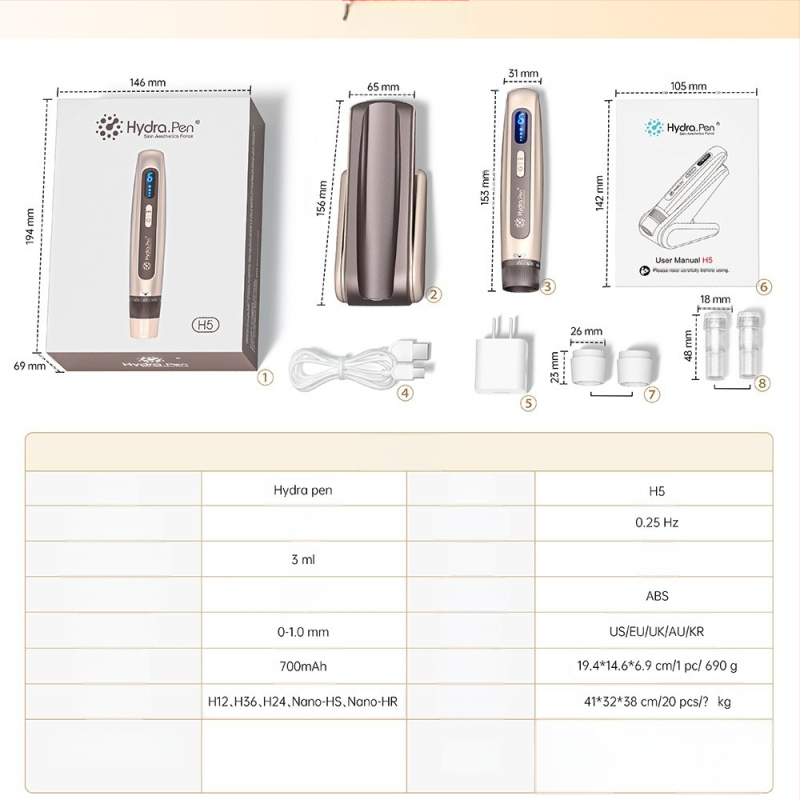 Naujas tarpvalstybinis „Hydra pen H5“ elektrinis nano adatų kreipiamasis instrumentas MTS mikro srovės EMS grožio kreipiamasis instrumentas