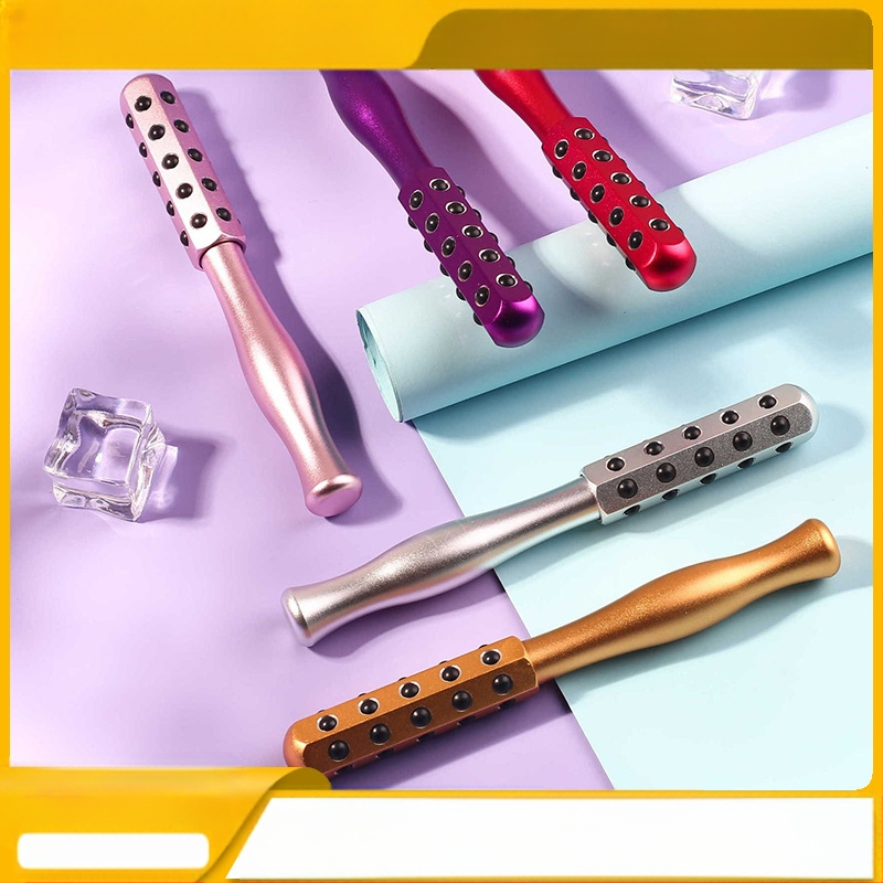 Piiriülene germaaniumi osakeste varda rull-ilumassaažipulk metallist silmamassaažiseade kodus kaasaskantav näomassaažipulk