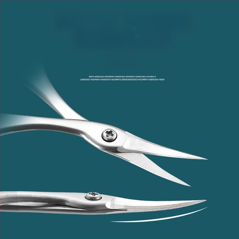 Naujos nerūdijančio plieno rusiško stiliaus priekinės negyvos odos žirklės manikiūrininkui, profesionalios negyvos odos kirpimo žirklės manikiūrui, specialios mažos žirklės