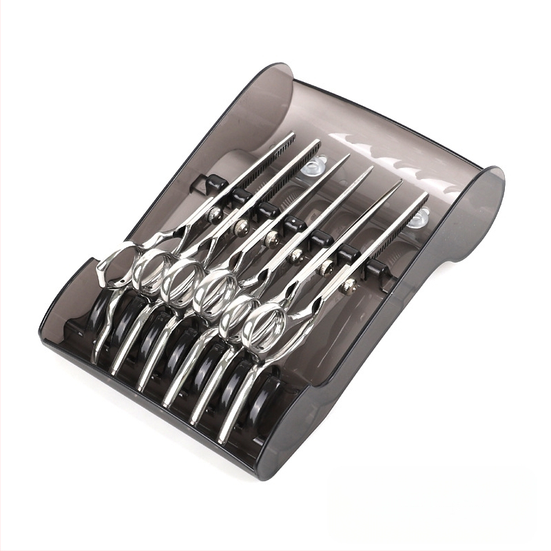 Държач за фризьорски ножици, креативен държач за ножици за поставяне на инструменти за стилист, ножици за бръснарница, неплъзгаща се фиксирана кутия за съхранение