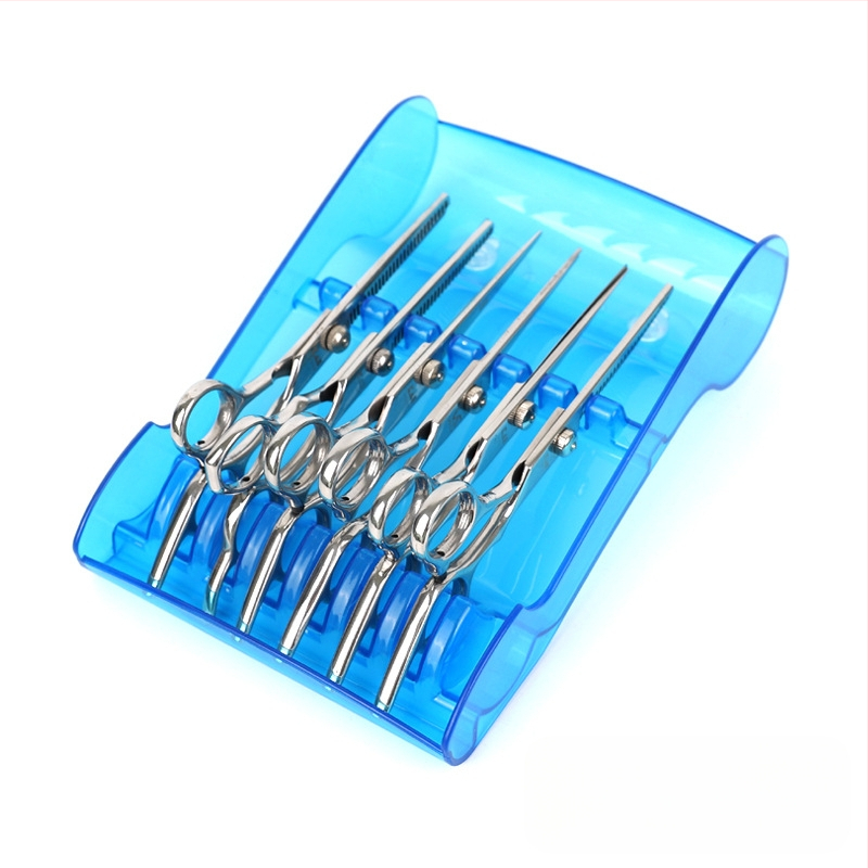 Държач за фризьорски ножици, креативен държач за ножици за поставяне на инструменти за стилист, ножици за бръснарница, неплъзгаща се фиксирана кутия за съхранение