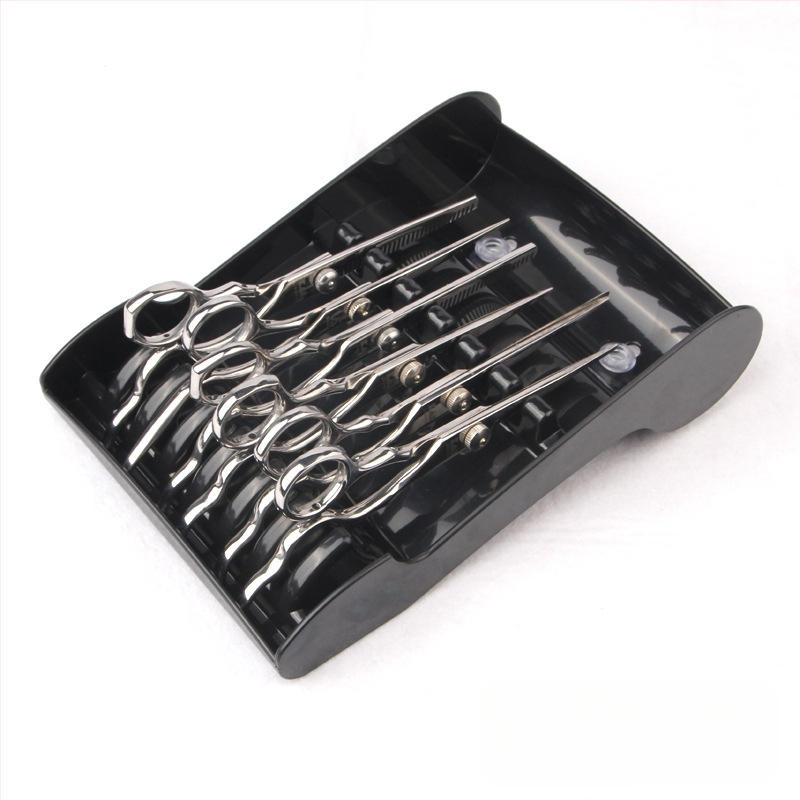 Държач за фризьорски ножици, креативен държач за ножици за поставяне на инструменти за стилист, ножици за бръснарница, неплъзгаща се фиксирана кутия за съхранение