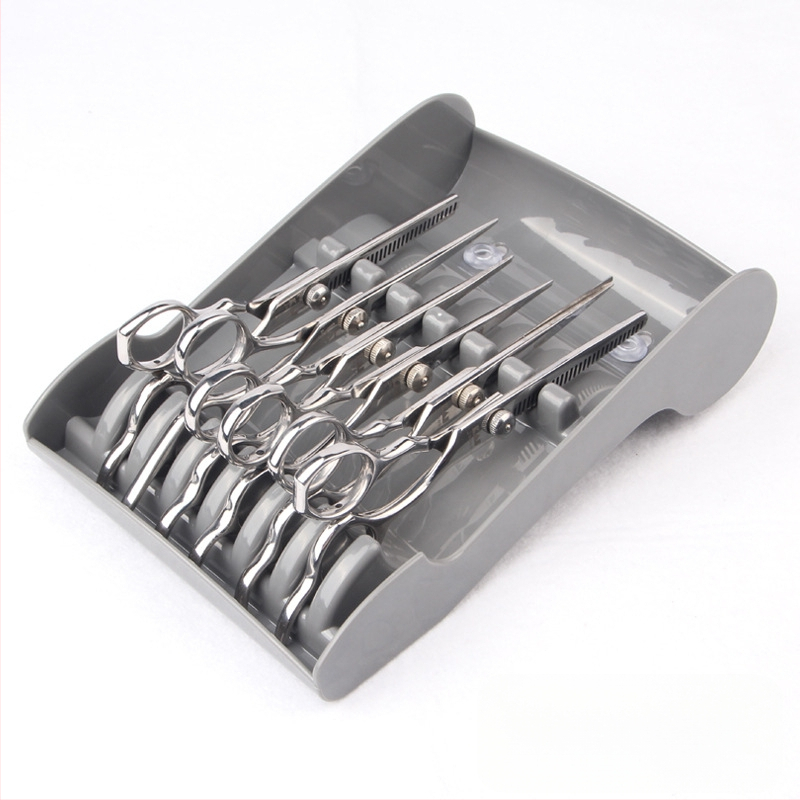 Държач за фризьорски ножици, креативен държач за ножици за поставяне на инструменти за стилист, ножици за бръснарница, неплъзгаща се фиксирана кутия за съхранение