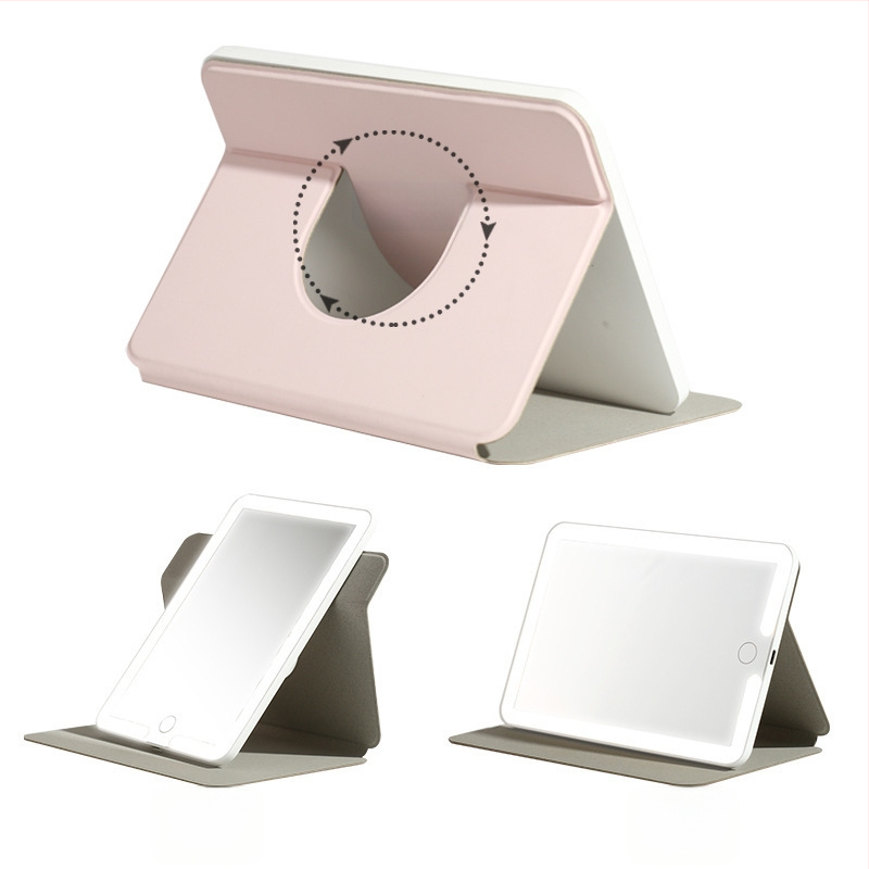 Tarpvalstybinis kosmetinis veidrodis, kosmetinis krepšys su „Advanced Sense“ LED kosmetiniu dėklu, nešiojamas pertvaros sluoksnis, trimatis, su šviesa