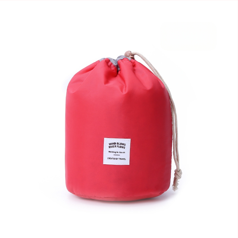 Козметична чанта с цилиндричен дизайн в корейски стил с голям капацитет за пътуване на открито, водоустойчива чанта за съхранение на пране, лого на фабриката за директни продажби