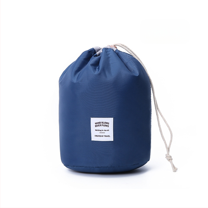 Козметична чанта с цилиндричен дизайн в корейски стил с голям капацитет за пътуване на открито, водоустойчива чанта за съхранение на пране, лого на фабриката за директни продажби