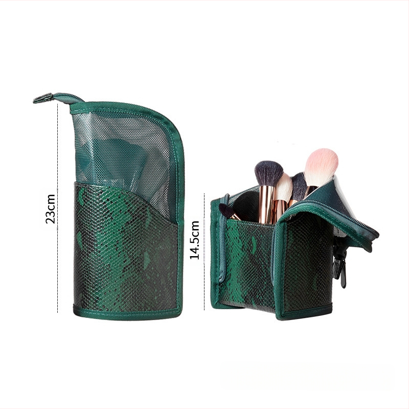„HappyMakeup“ vertikali kosmetikos rankinė, nešiojama, didelės talpos, permatoma, vertikali kosmetikos šepetėlių laikymo rankinė