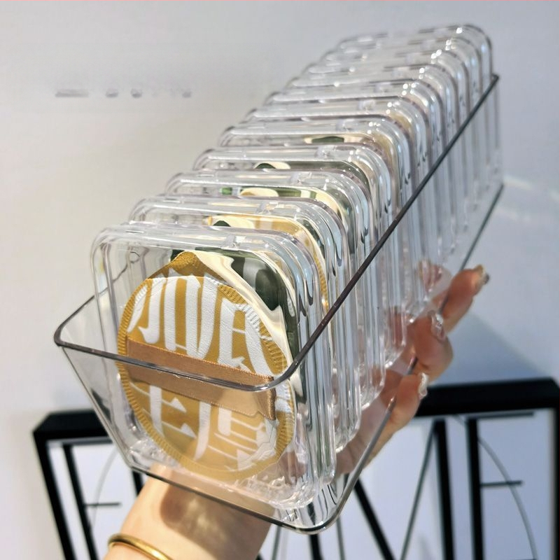 Pārnēsājama tukša pūderslotiņu uzglabāšanas kaste, caurspīdīga un tīra, pārnēsājama komandējumiem, jauks grima galddators, stila vannas istaba