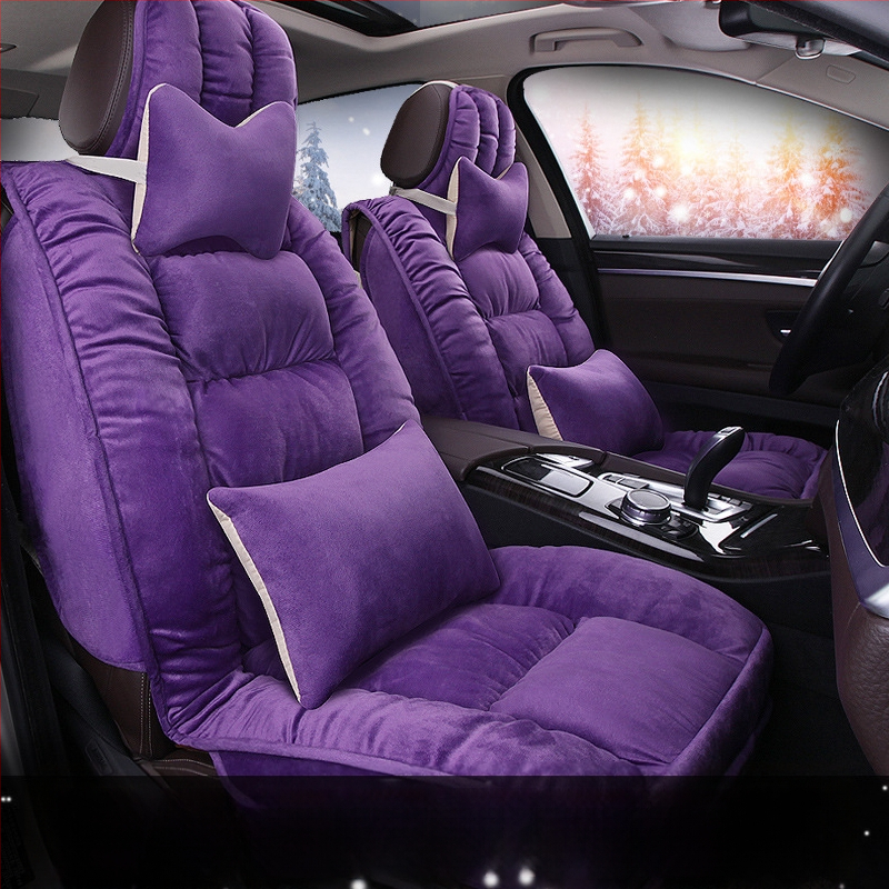 Χειμερινό κοντό βελούδινο μαξιλάρι καθίσματος αυτοκινήτου, νέο χειμερινό κάλυμμα καθίσματος με επένδυση fleece, καθολικό πουπουλένιο μαξιλάρι καθίσματος χονδρικής