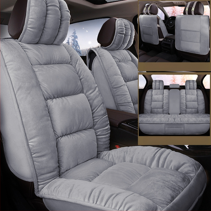 Χειμερινό κοντό βελούδινο μαξιλάρι καθίσματος αυτοκινήτου, νέο χειμερινό κάλυμμα καθίσματος με επένδυση fleece, καθολικό πουπουλένιο μαξιλάρι καθίσματος χονδρικής