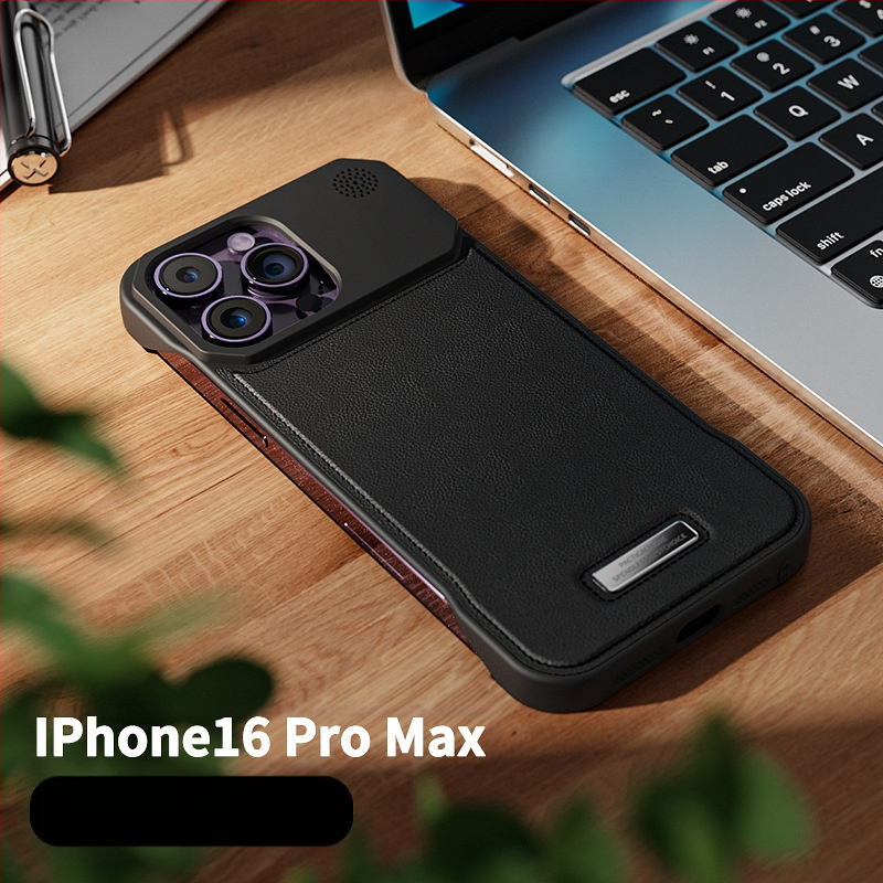 Piemērots Iphone16Promax mobilā tālruņa maciņam aromterapijas ādu, neredzams, magnētisks piesūceknis, Apple 17/15 bezmalu aizsargs pret kritieniem