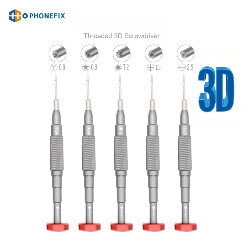 Mobiliojo telefono remonto atsuktuvas „Phillips“ partija, 3D sriegio rankena, magnetinis antgalis, „Apple“ išardymo įrankis, komplektas
