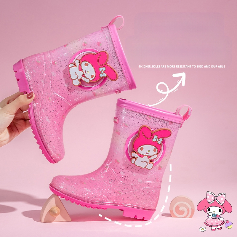 Sanrio vihmajalatsid naiste tarretisega laste Kulomi armsad Meruti lasteaia kooli libisemiskindlad veekindlad vihmasaapad