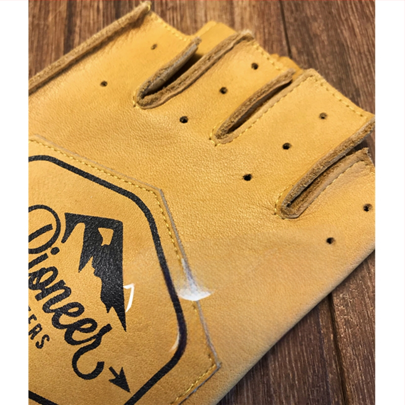 Motociklo pirmojo sluoksnio karvės odos motociklo vyriškos vairavimo retro važiavimo neslystančios moteriškos pusės pirštų pirštinės vasarai lauke